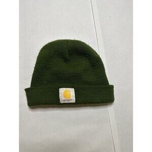 Carhartt Knit Cuffed Beanie Green with Logo